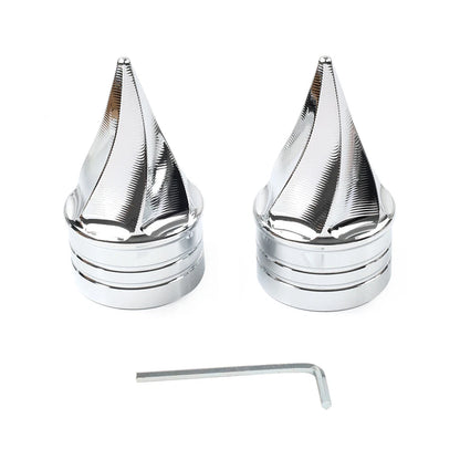 Front Axle Nut Cap Cover for Harley Touring Road Street Glide Softail Chrome