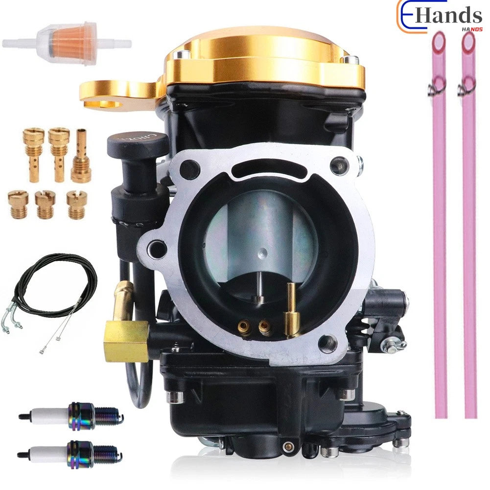 Carburetor & 51" Throttle Cable for Harley Davidson 883 1200 CV40 (1995)