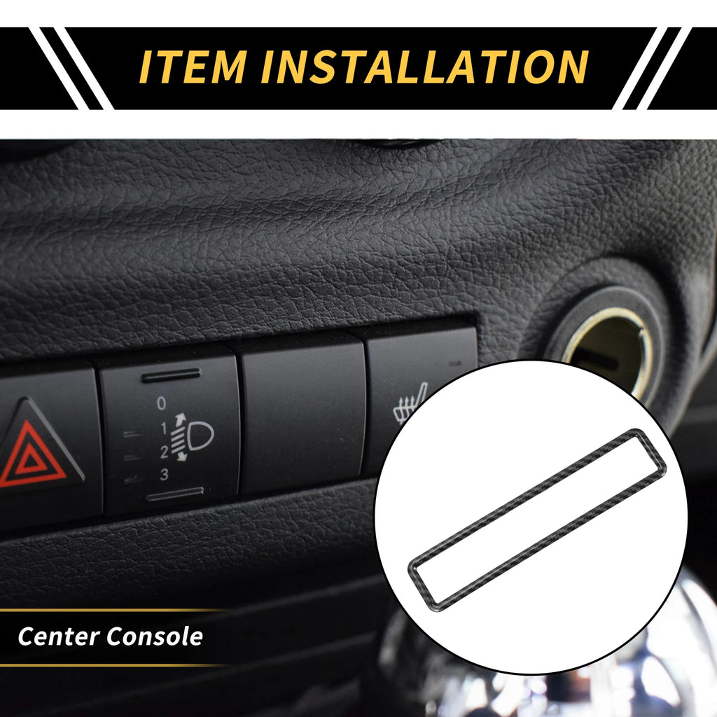 Emergency Light Switch Panel Trim for Jeep Wrangler JK (2011–2017) Black