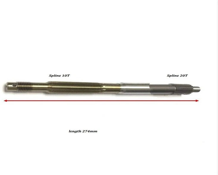 Propeller Shaft for Yamaha 20HP-30HP (2T) & F20-F25 (4T) (Replaces: 65W-45611-00-00)