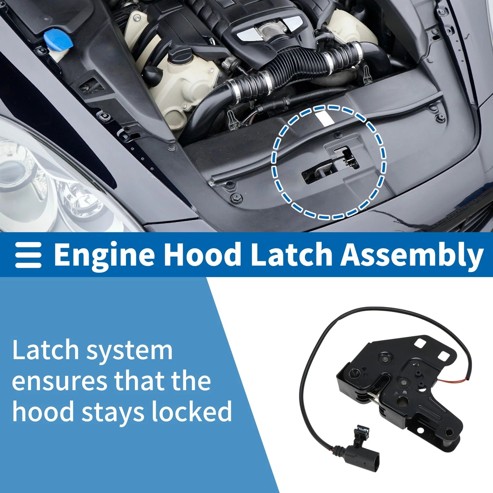 Hood Latch Assembly OEM Replacement for Audi A6 (2005–2008)