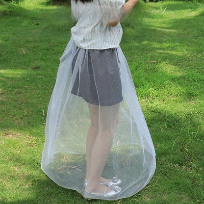 Mesh Skirt for Camping Fishing Hiking Adjustable Half Body Full Body Design
