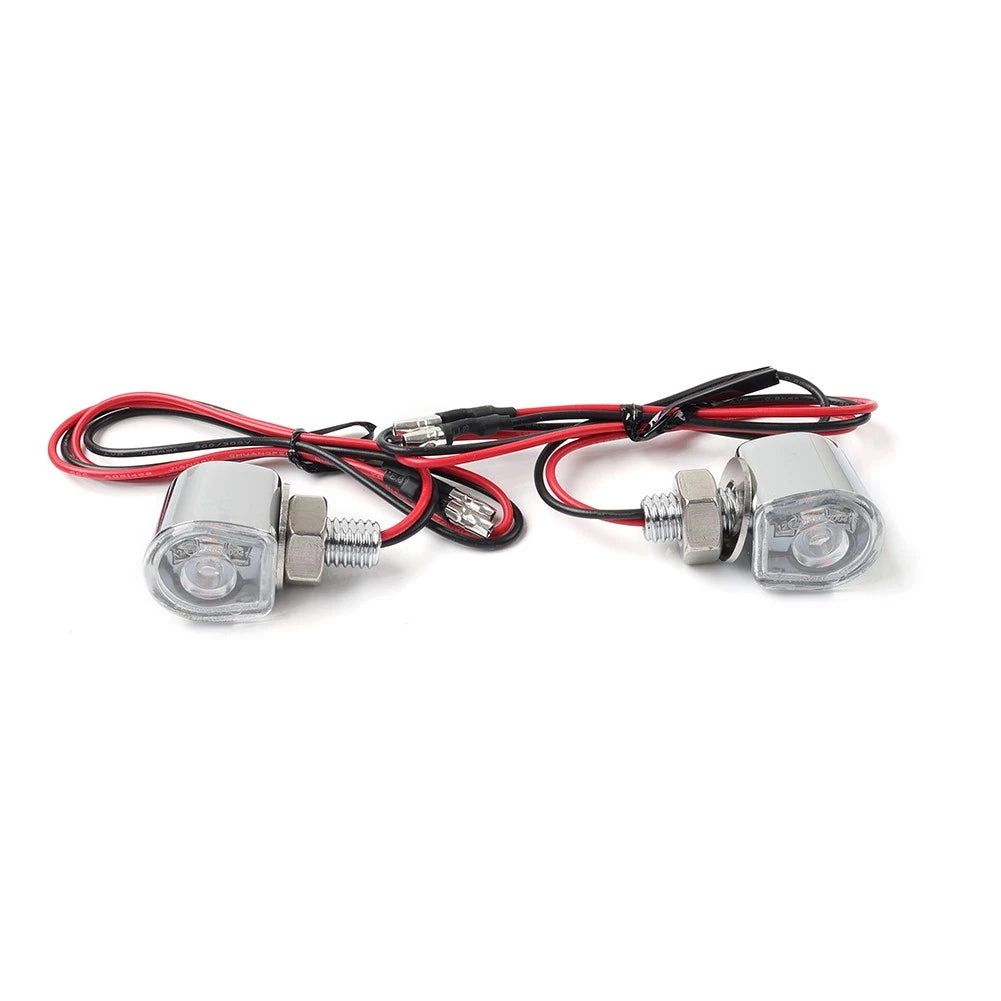2X Turn Signal Indicator Lights for Universal Applications (Chrome)