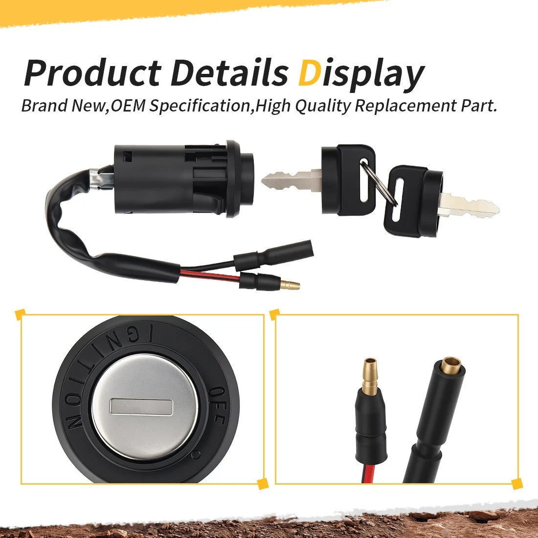Ignition Key Switch for Honda CRF110F CRF125F CRF125FB (2019–2026) 35100-K28-E21