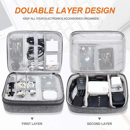 Portable Electronic USB Organizer Travel Cable Storage Bag