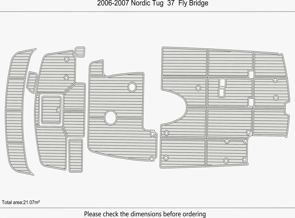 EVA Pads Flooring Mat for Nordic Tug 37 (2006)