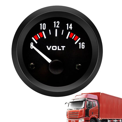 2" LED Voltmeter Gauge for Motorcycle Car (8-16V, 12V)