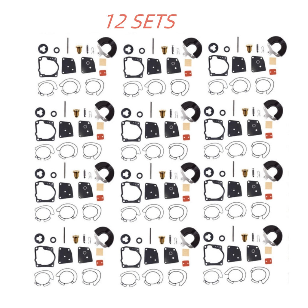 12X Carburetor Kits for Johnson Evinrude (1990–175 HP) 18-7247 438996 436852