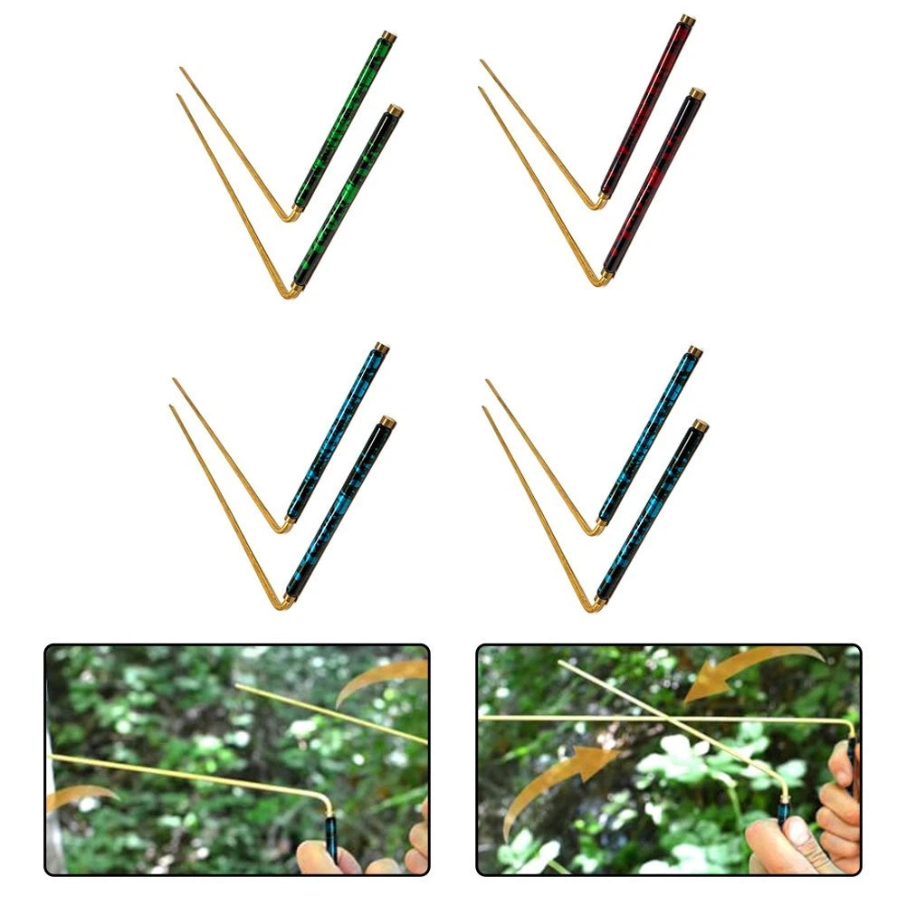 2X Pure Copper Retractable Probe Rods for Water and Treasure Searching