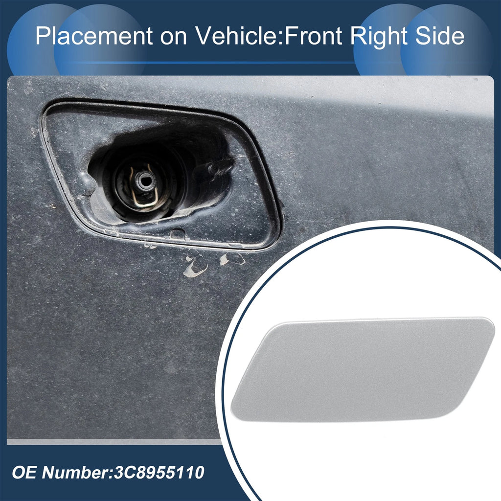 Front Right Washer Nozzle Cover Cap Replacement for Volkswagen Passat CC (2008–2012)