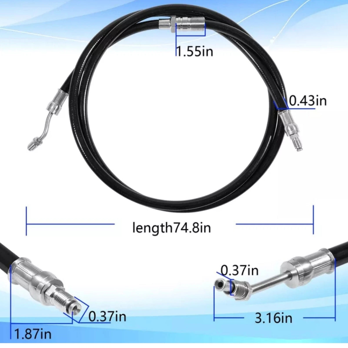 Hydraulic Power Trim Hose for Volvo Penta DPH DPR Sterndrive (Rplcs 3809560 21721550)
