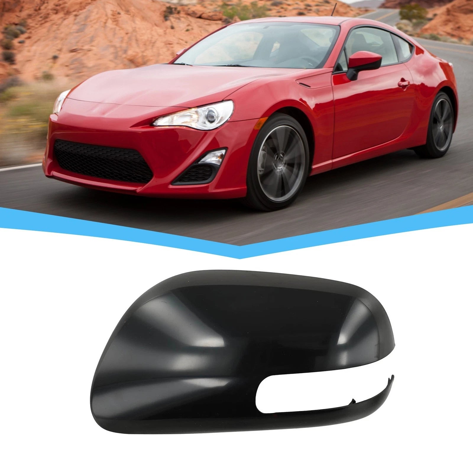 Left Side Mirror Shell for Toyota Scion XD (Unpainted Plastic)