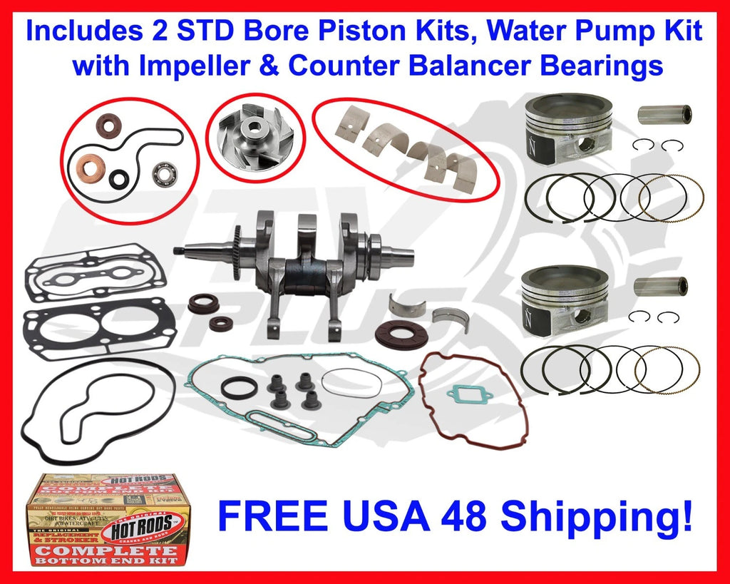 Engine Rebuild Kit for Polaris Sportsman 700 (2002–2009) Crank Pistons