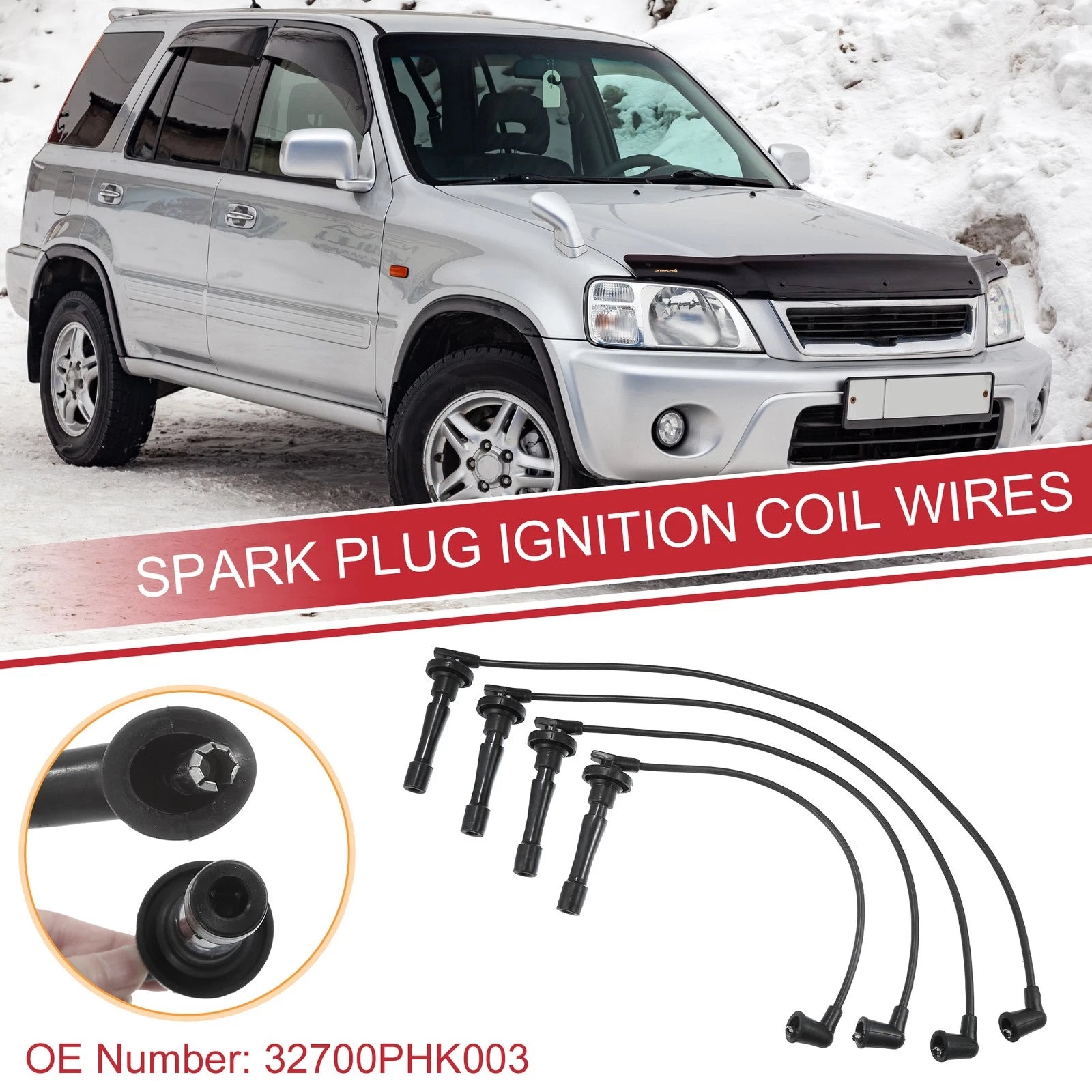 Spark Plug Wire Ignition Coil Cable Set for Honda CR-V (1997–2001)