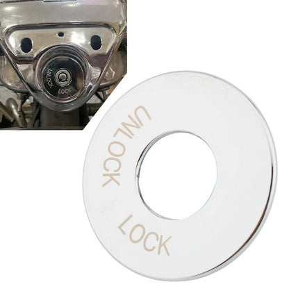Ignition Fork Lock Trim Insert for Harley Road King FLHR (1994–2024) Chrome