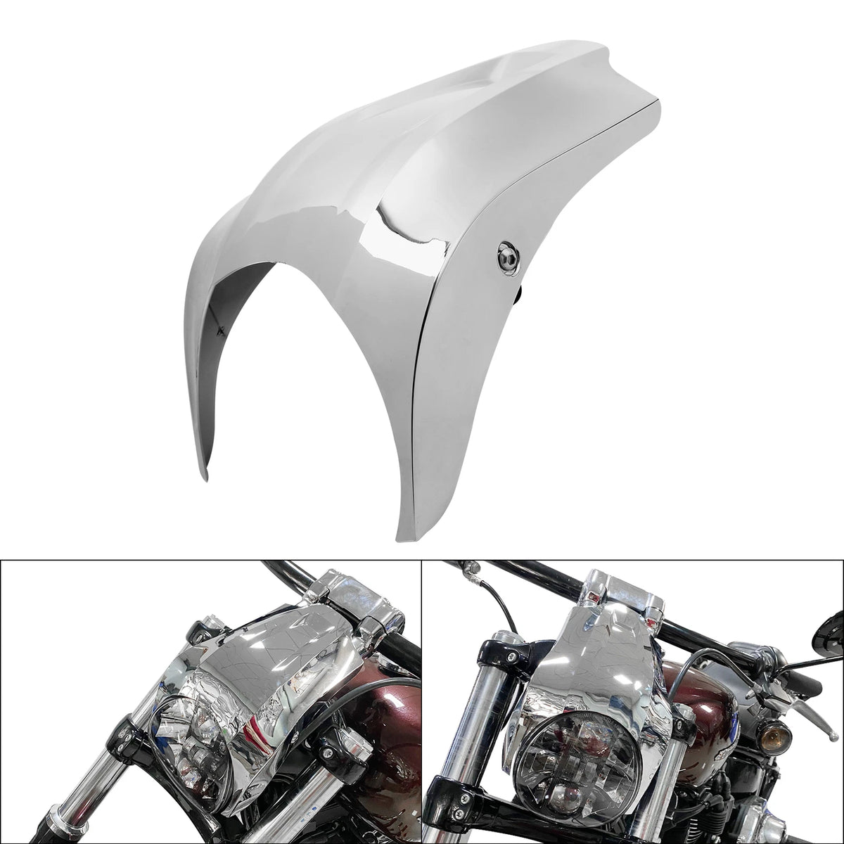 Front Headlight Fairing Cover for Harley Softail Breakout (2018–2023) Chrome