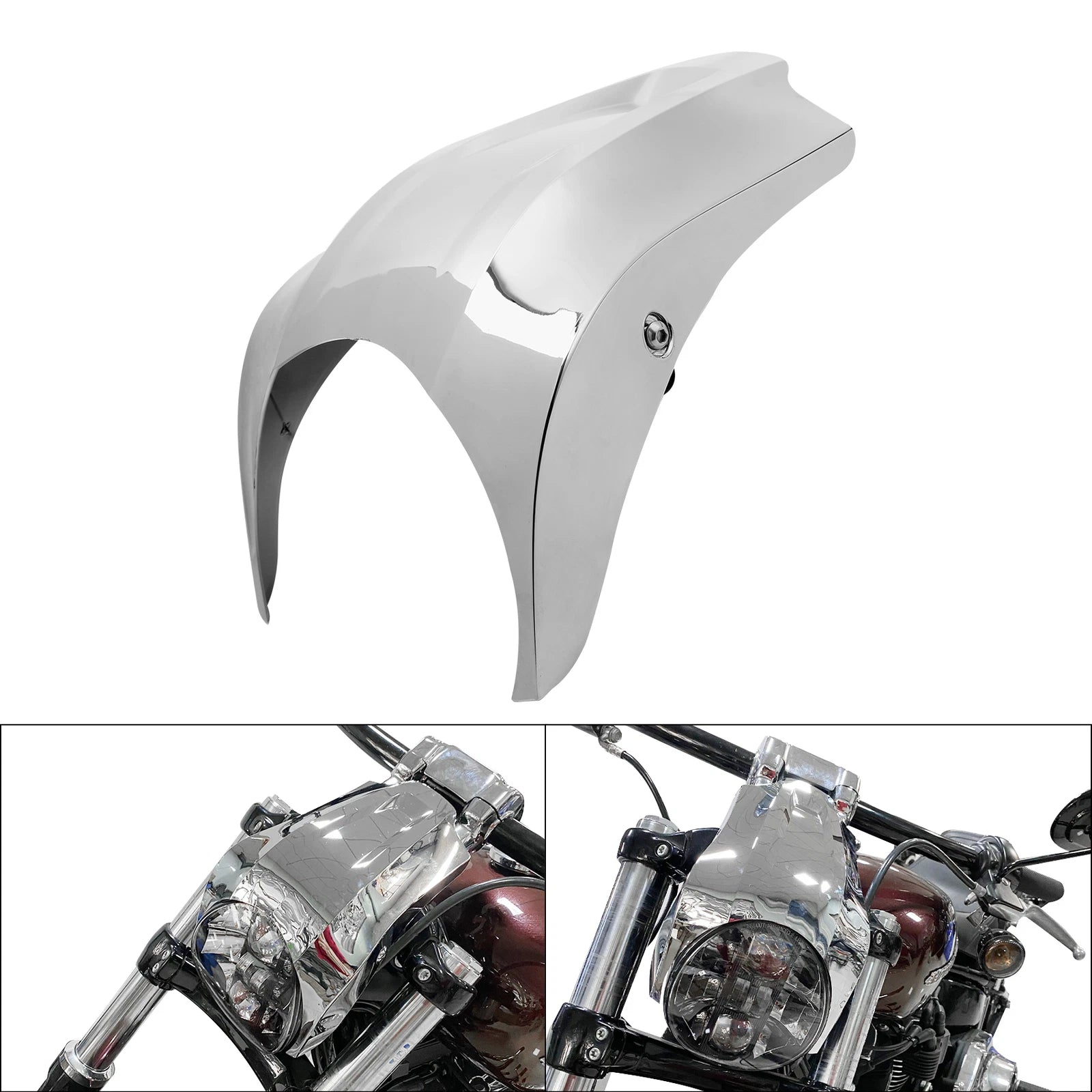 Front Headlight Fairing Cover for Harley Softail Breakout (2018–2023) Chrome