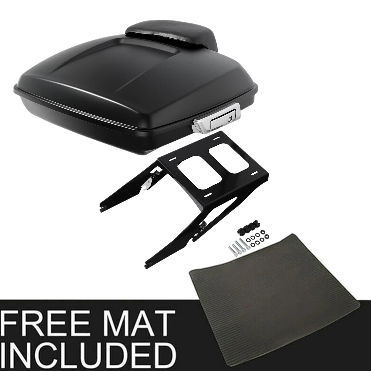 Matt Black Razor Trunk Pad Mount Rack for Harley Sport Glide FLSB (2018–2023)