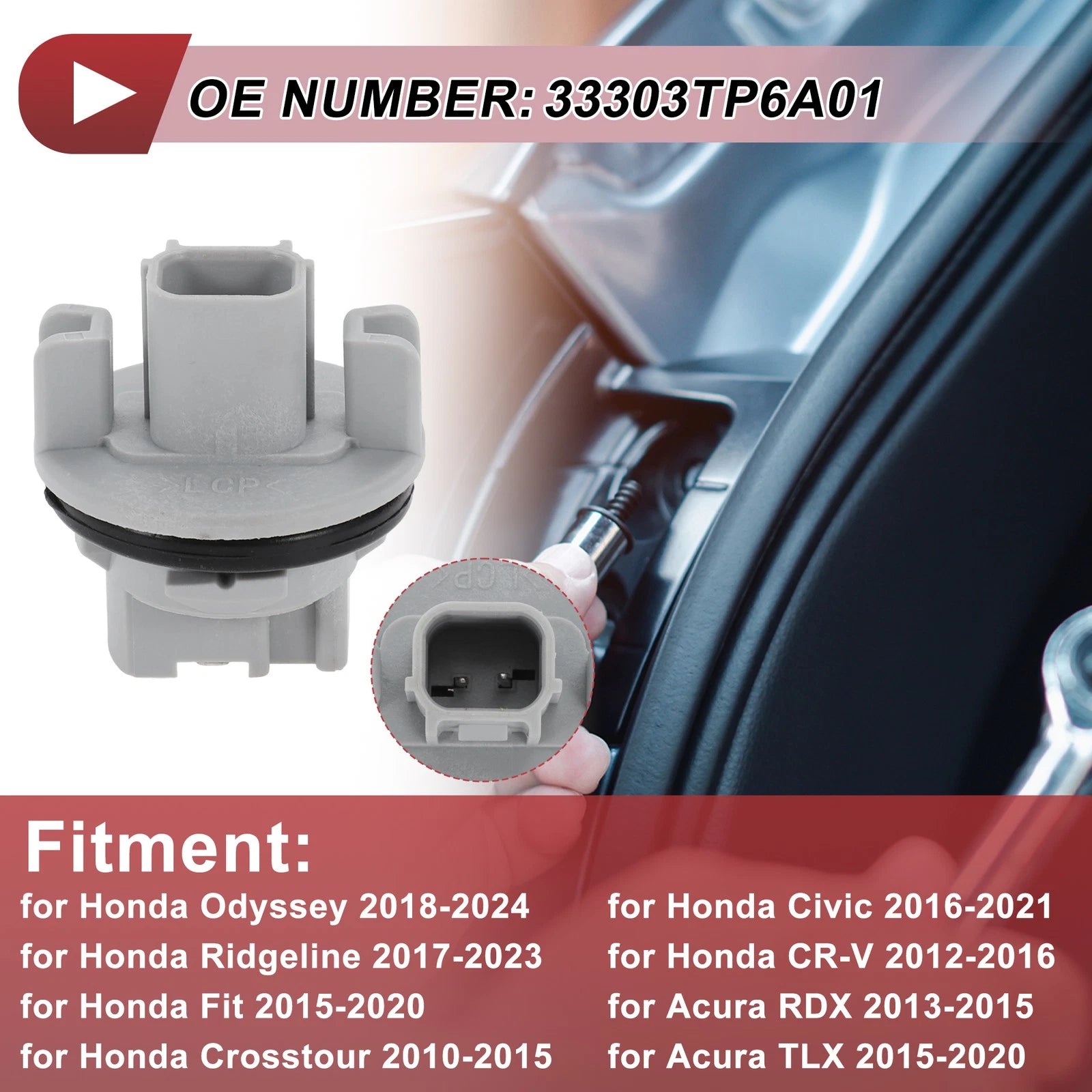 Tail Light Socket for Honda Odyssey 2018–2024 Lamp Bulb Connector