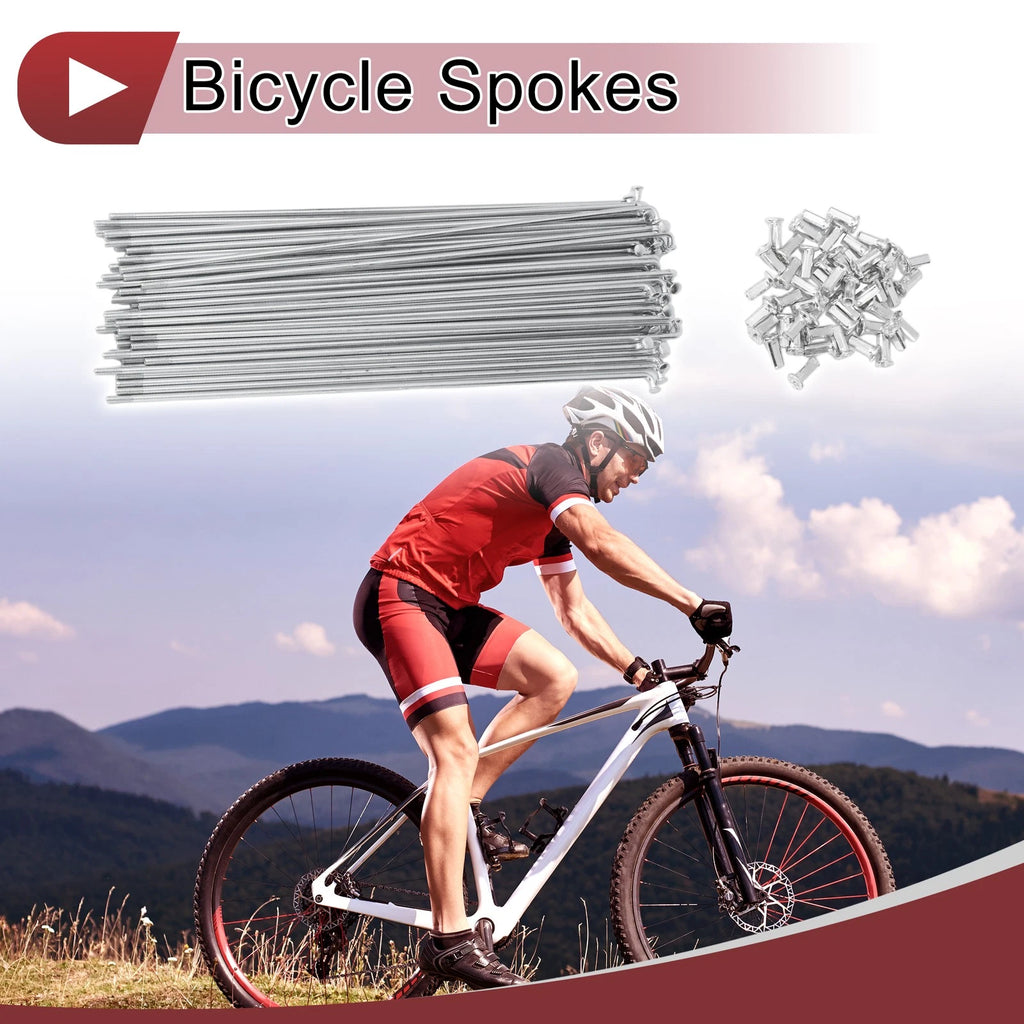 48 Bicycle Spokes 240mm Replacement Carbon Steel Galvanized Set for 10G