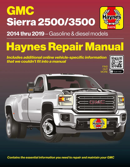 Haynes Repair Manual for GMC Sierra 2500 3500 (2014–2019)
