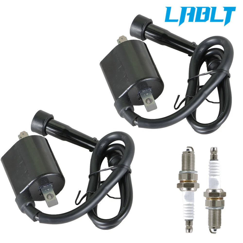 2X Ignition Coil & Spark Plug for Yamaha Virago 535 (1987–2000)