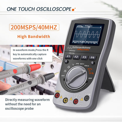 ET827 40MHz Portable Oscilloscope Multimeter 2 Channel Waveform Storage