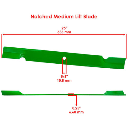 Mower Deck Medium-Lift Blade for Husqvarna Dixon 25 in Circle Hole (72 in)