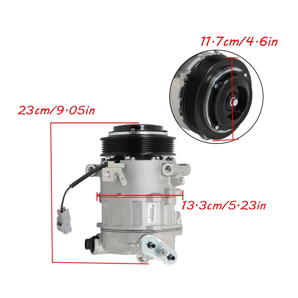 A/C Compressor for Jeep Cherokee (2014–2021) Chrysler 200 (2015–2017) 2.4L 6513130