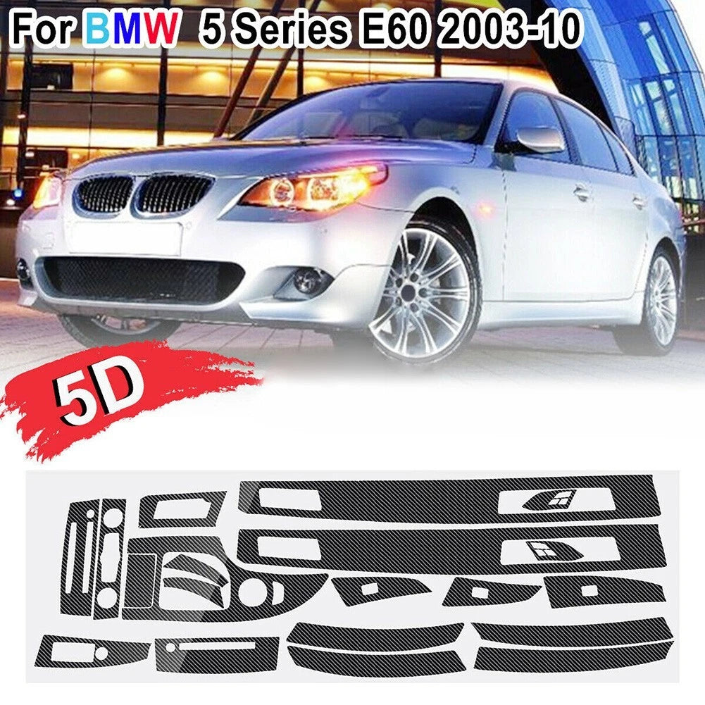 Carbon Fiber Sticker Vinyl Decal for BMW 5 Series E60 (2005–2010)