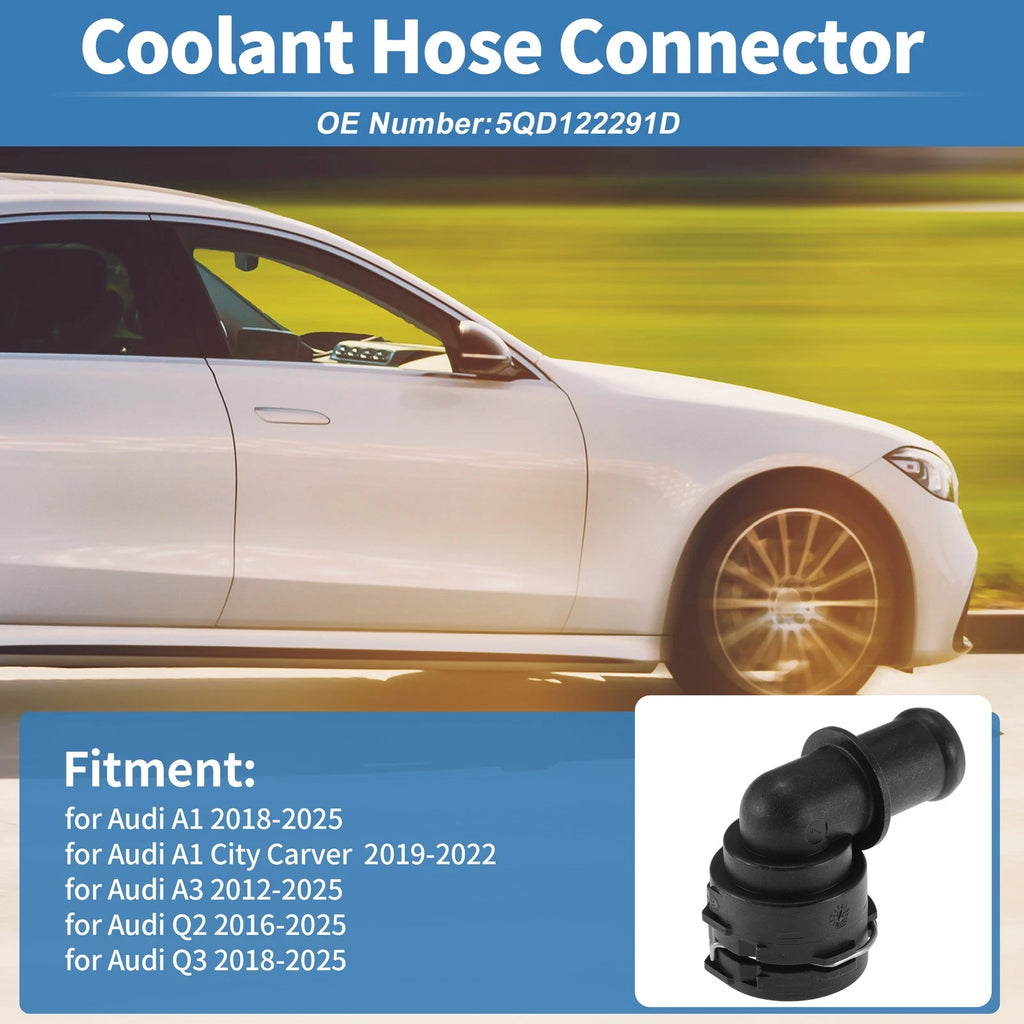 Engine Coolant Hose Connector for Audi A1 (2018–2025) Replacement Plastic