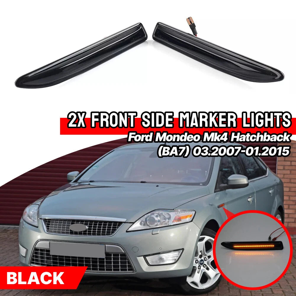 2pc LED Dynamic Side Marker Light Turn Signal Lamp for Ford Mondeo Mk4 (2007–2014)
