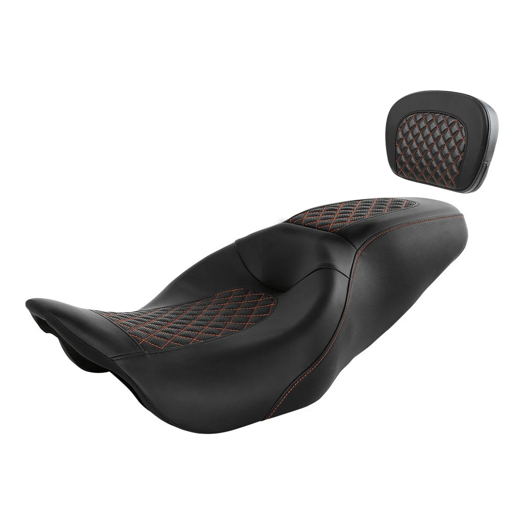 Driver Passenger Seat & Backrest Pad for Harley Electra Road Glide (2009–2023)