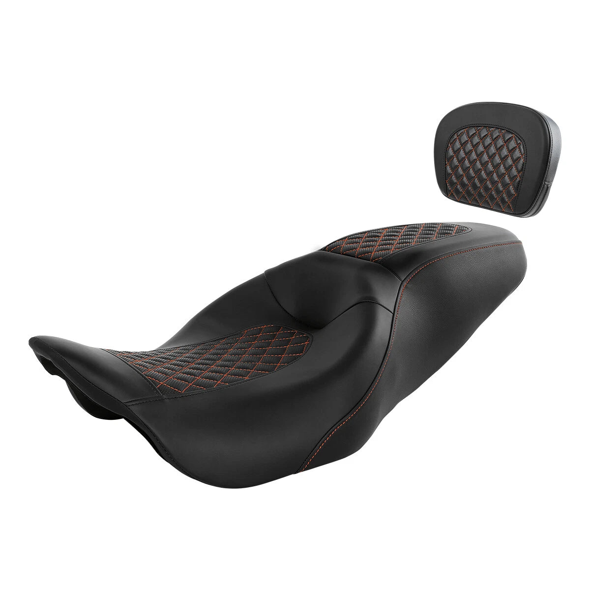 Driver Passenger Seat & Backrest Pad for Harley Electra Road Glide (2009–2023)