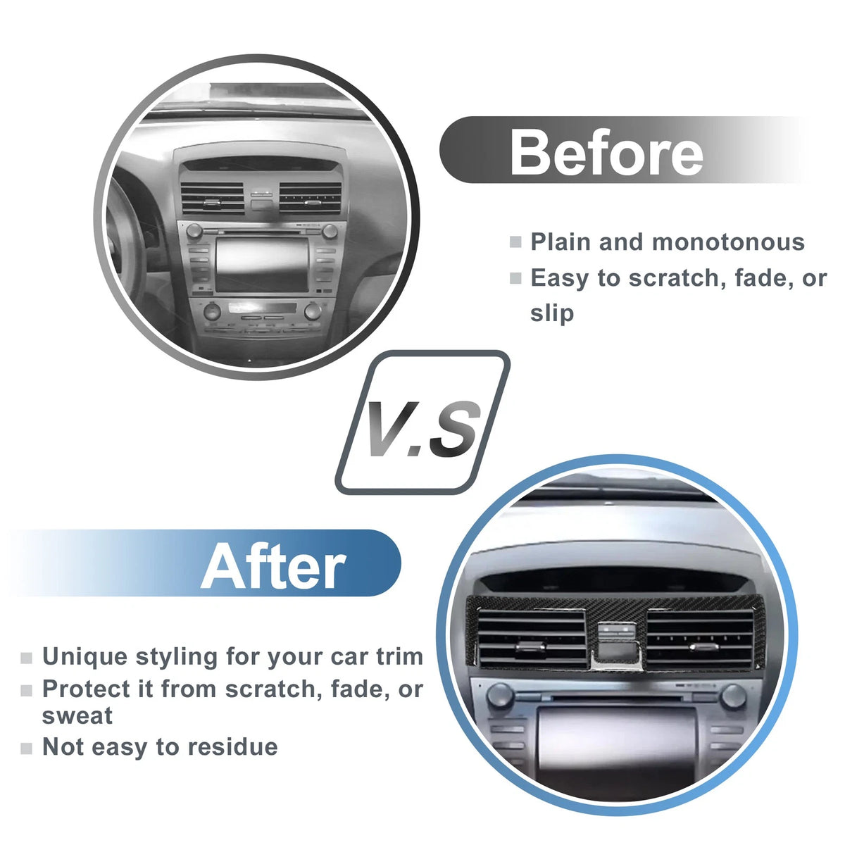Air Condition Outlet Vent Trim Cover Frame for Toyota Camry (2007–2011)