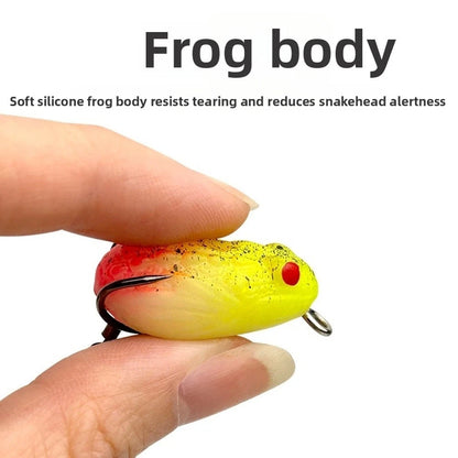 Rotating Flash Blade Frog Lure 33mm for Murky Water Fishing