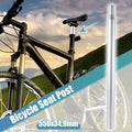 Aluminum Bicycle Seat Post with Scale Mark for 34.9x550mm Silver (Set)