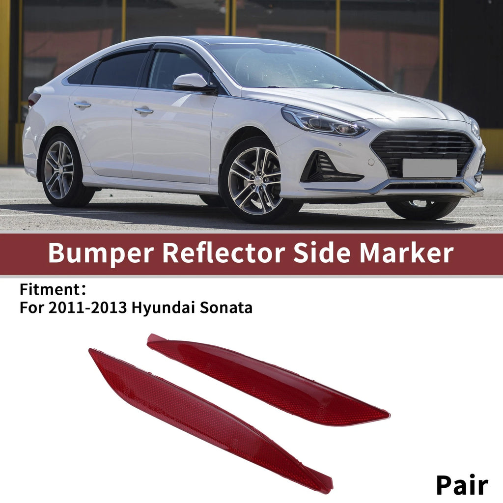 Rear Bumper Reflectors Left Right Pair for Hyundai Sonata (2015–2019)