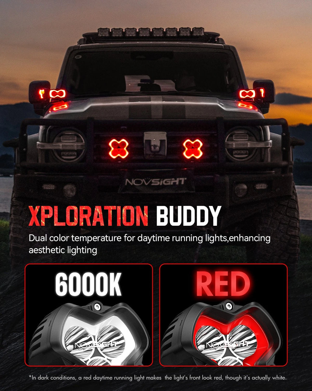 LED Pod Work Light for Jeep Pickup (3"/4"/4.5")