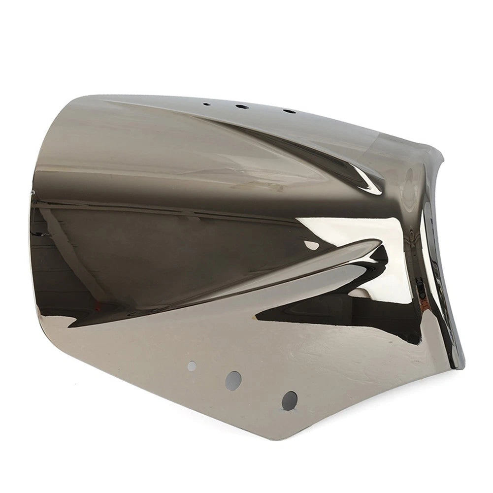 Universal Motor Siver Windshield Wind Screen Deflector Wind Shield w/ Brackets