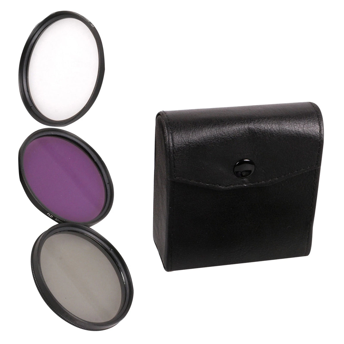 3 In 1 UV CPL FLD Lens Filter for Universal Camera (49-77mm)