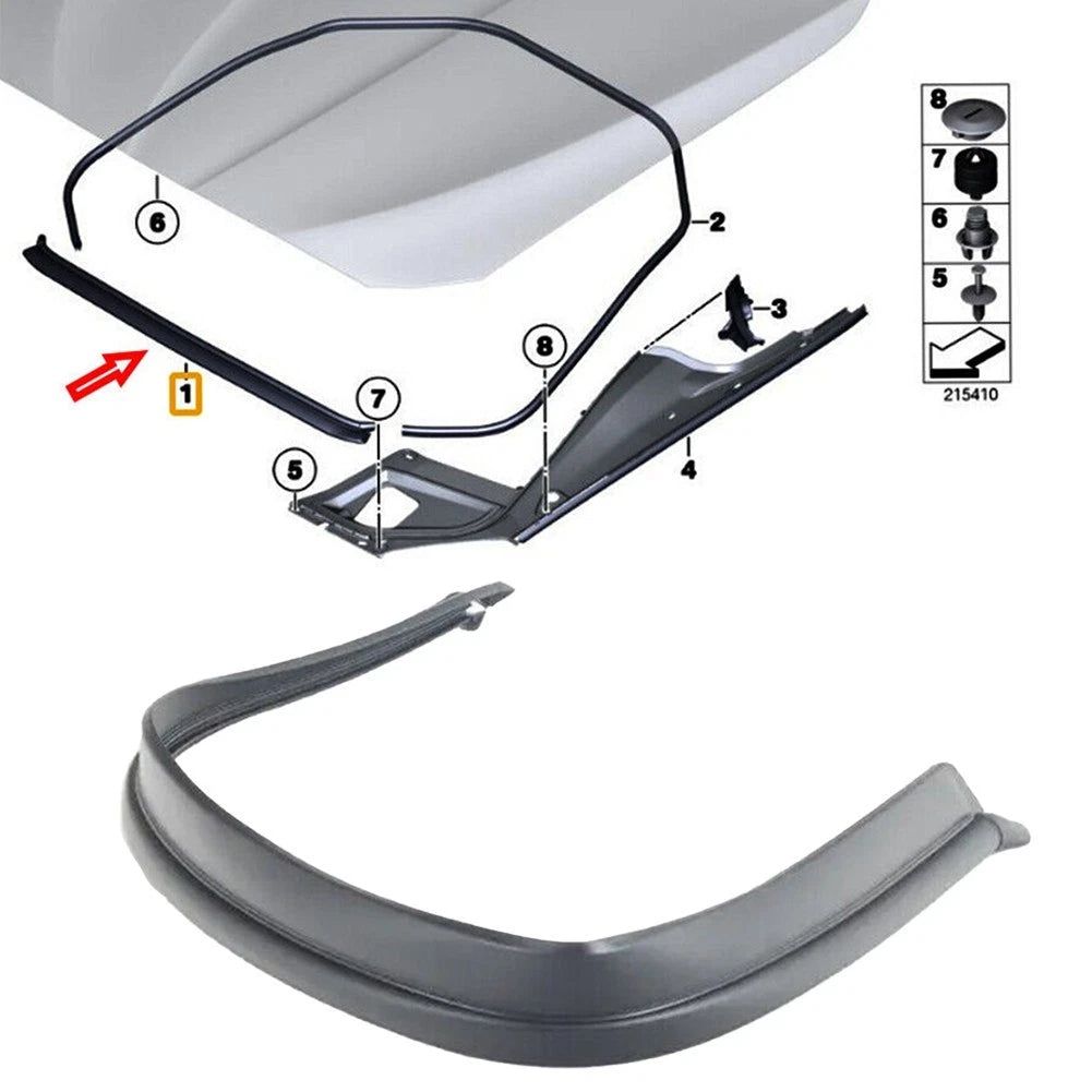Black Plastic Engine Seal for 5 Series (2010–2017) 51767206521