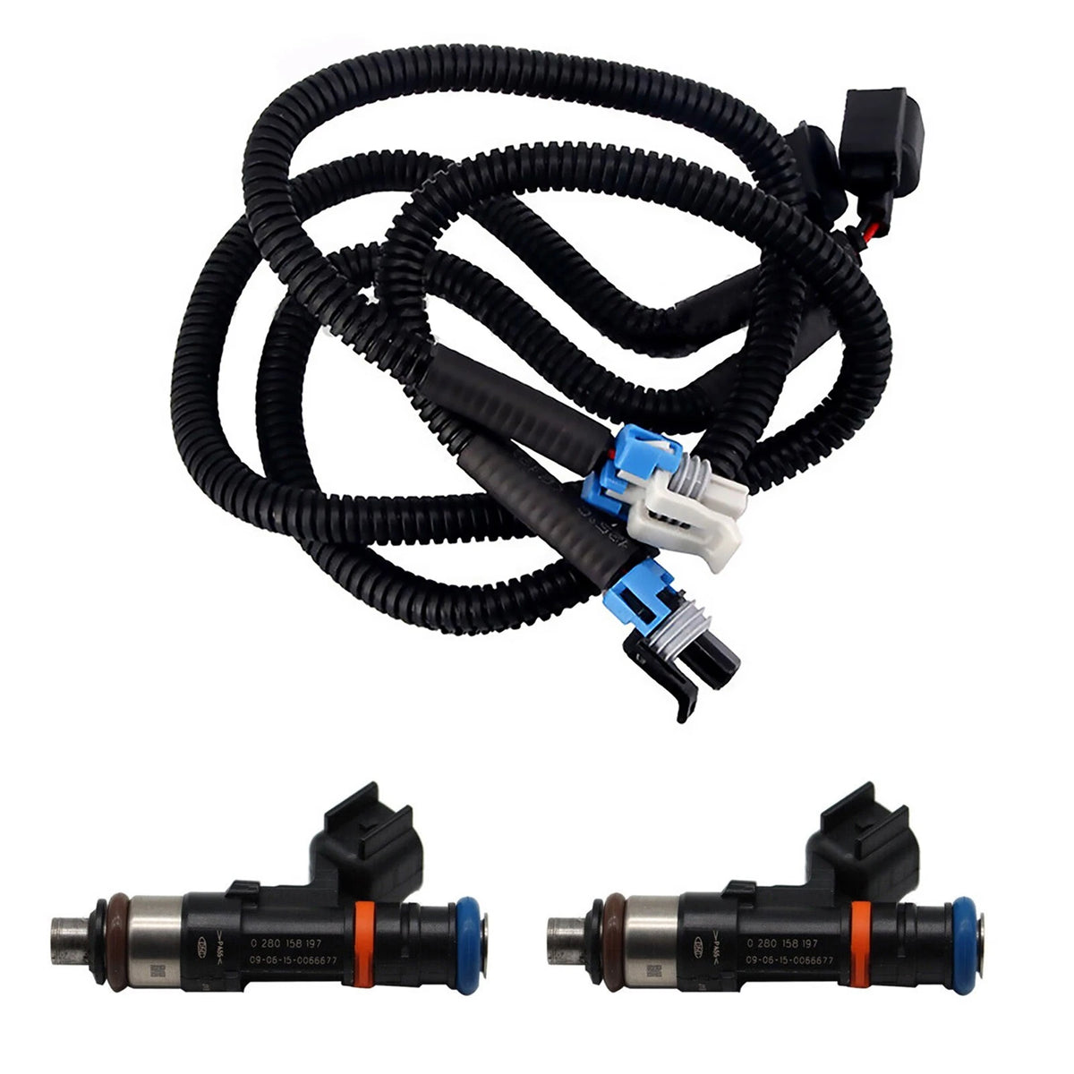 2Pcs Fuel Injector with Pigtail Harness for Polaris Ranger XP 800 (2012–2013)