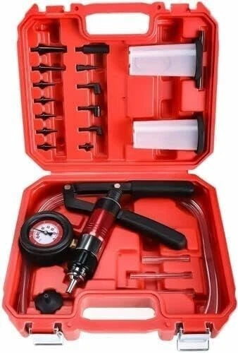 21Pc Vacuum Pressure Pump Tester Kit for Brake Fluid Bleeding Tool