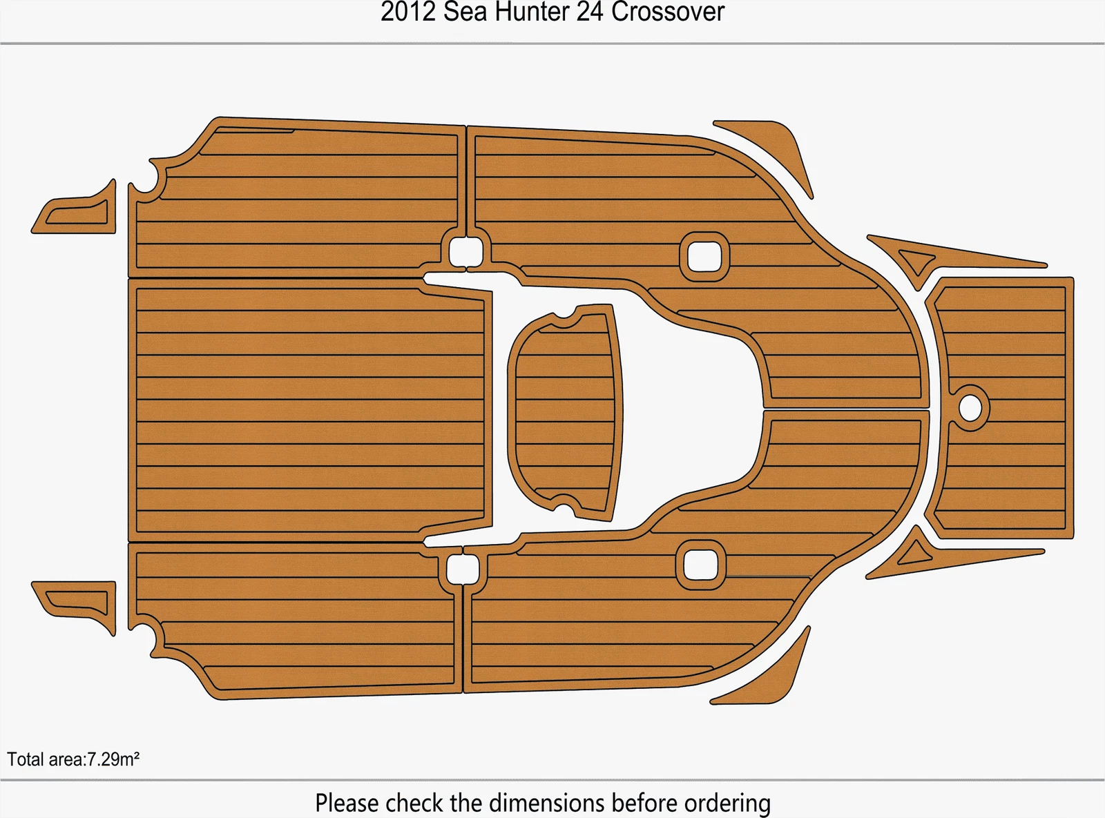 EVA Pads Flooring Mat for Sea Hunter 24 Crossover (2012)