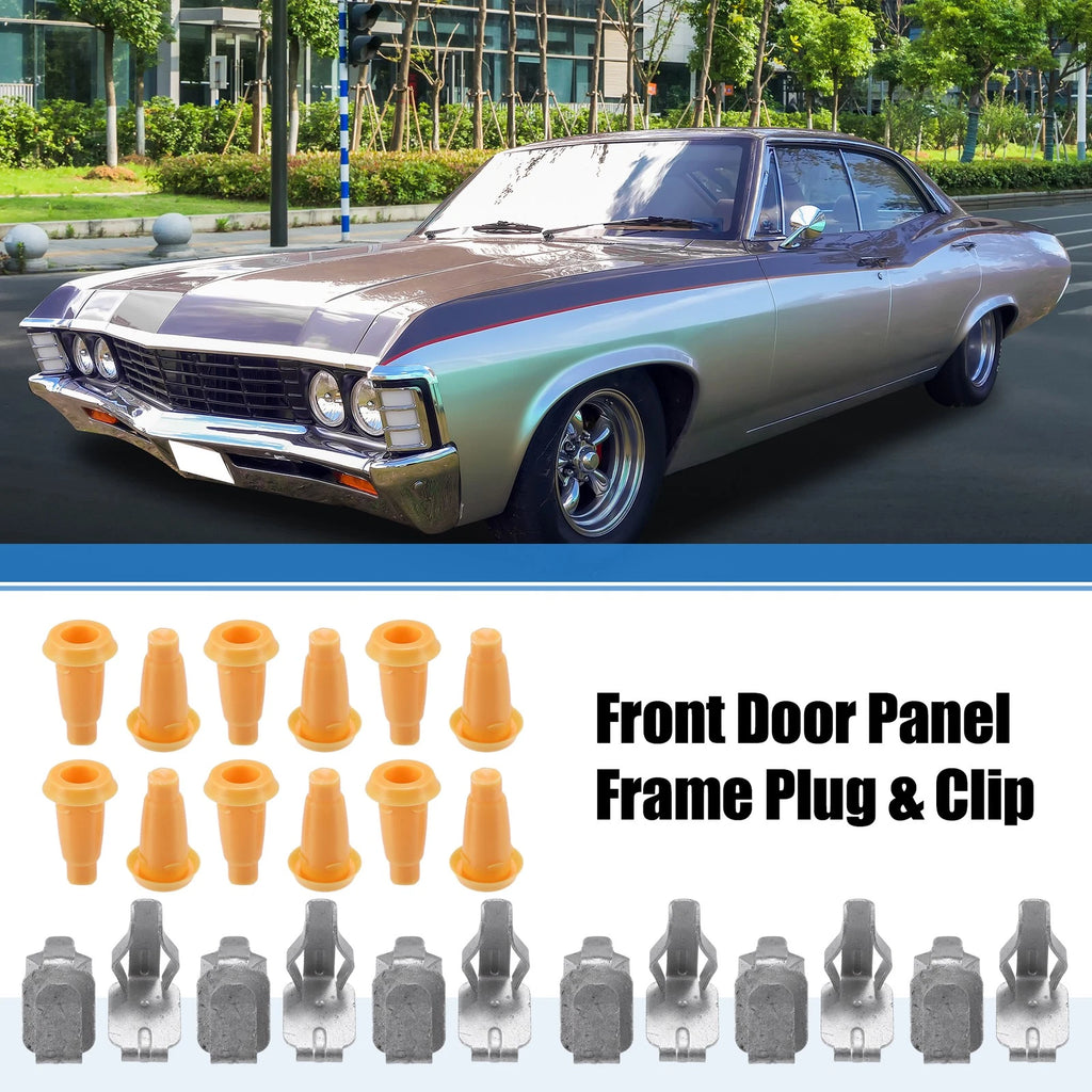 24pcs Door Panel Frame Plug Clip Replacement for Chevy Camaro Nova Impala (1967–1972)