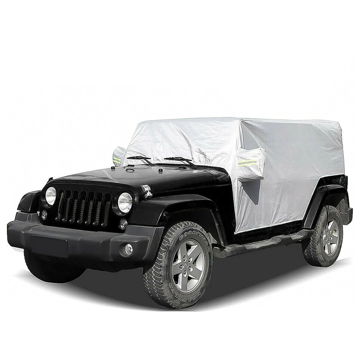 Car Half Cover for Jeep Wrangler JK JL (2007–2020) Waterproof UV Protection