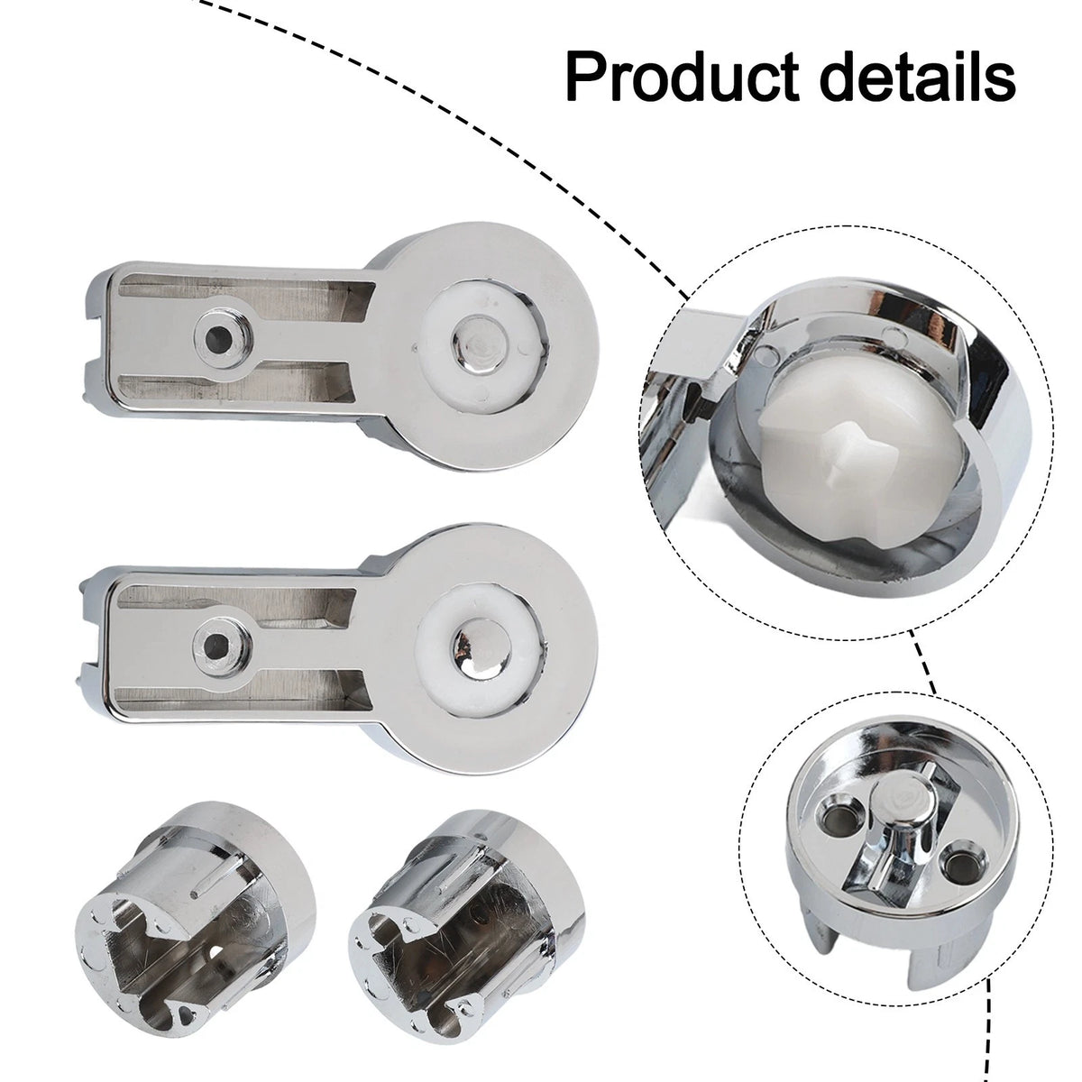 Bath Hinge Brackets for Shower Screen (Chrome Plated)