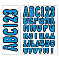 3" Blue Boat Letters Numbers Stickers Decals for Boat Yachts & PWC