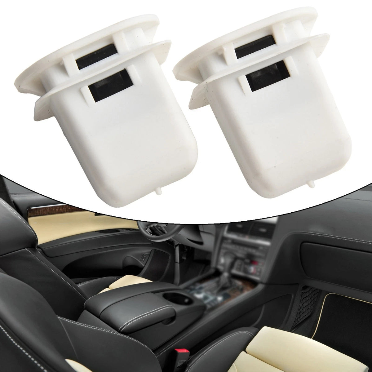 2X Rear Seat Bench Clip for Audi Q7 A4 A6 (2005–2020) Black